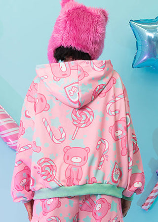  Gloomy Bear X Sophie Powers Candy Oversized Zip Up Hoodie