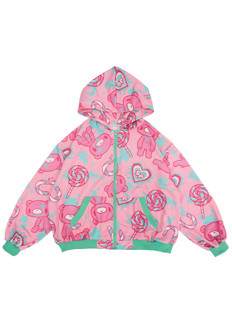  Gloomy Bear X Sophie Powers Candy Oversized Zip Up Hoodie