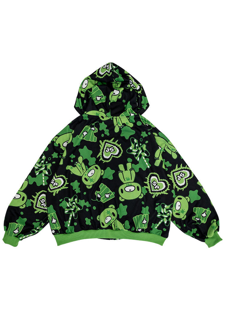  Gloomy Bear X Sophie Powers Jelly Oversized Zip Up Hoodie