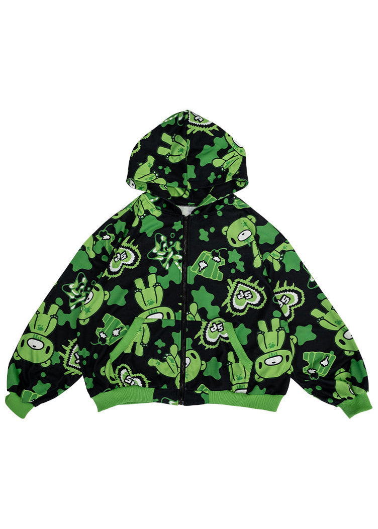  Gloomy Bear X Sophie Powers Jelly Oversized Zip Up Hoodie