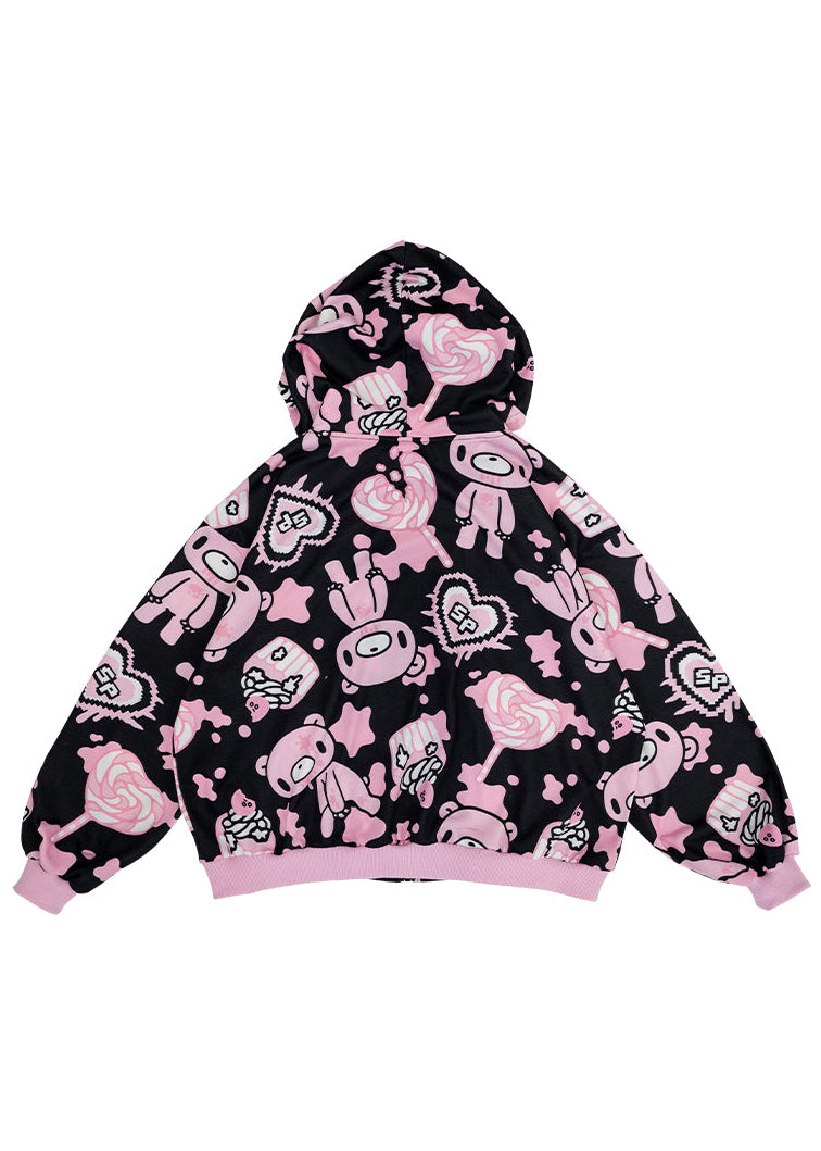  Gloomy Bear X Sophie Powers Cake Oversized Zip Up Hoodie