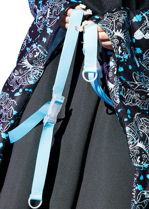  Mill & Nero Blood Nero Jersey Black Blue Crop Pants
