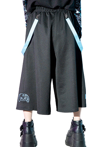  Mill & Nero Blood Nero Jersey Black Blue Crop Pants