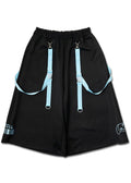  Mill & Nero Blood Nero Jersey Black Blue Crop Pants