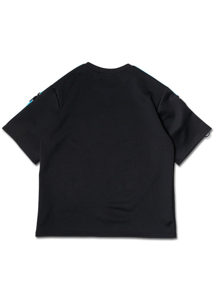  Uzurai Cyberpunk Tech Oversized Black Blue Tee