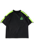  Uzurai Cyberpunk Tech Oversized Black Green Tee