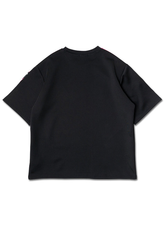  Uzurai Cyberpunk Tech Oversized Black Pink Tee