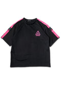  Uzurai Cyberpunk Tech Oversized Black Pink Tee