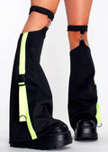  Uzurai Cyberpunk Tech Black Green Leg Warmer