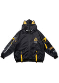  Error Code Cyberpunk Tech Oversized Black Yellow Jacket