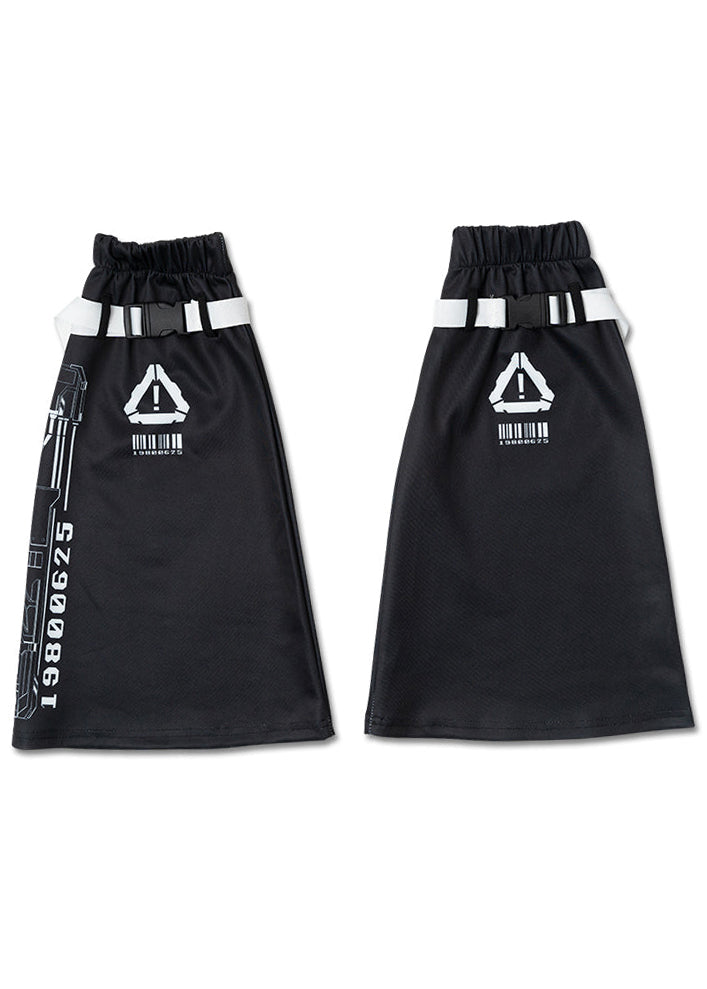  Error Code Cyberpunk Tech Black White Leg Warmer