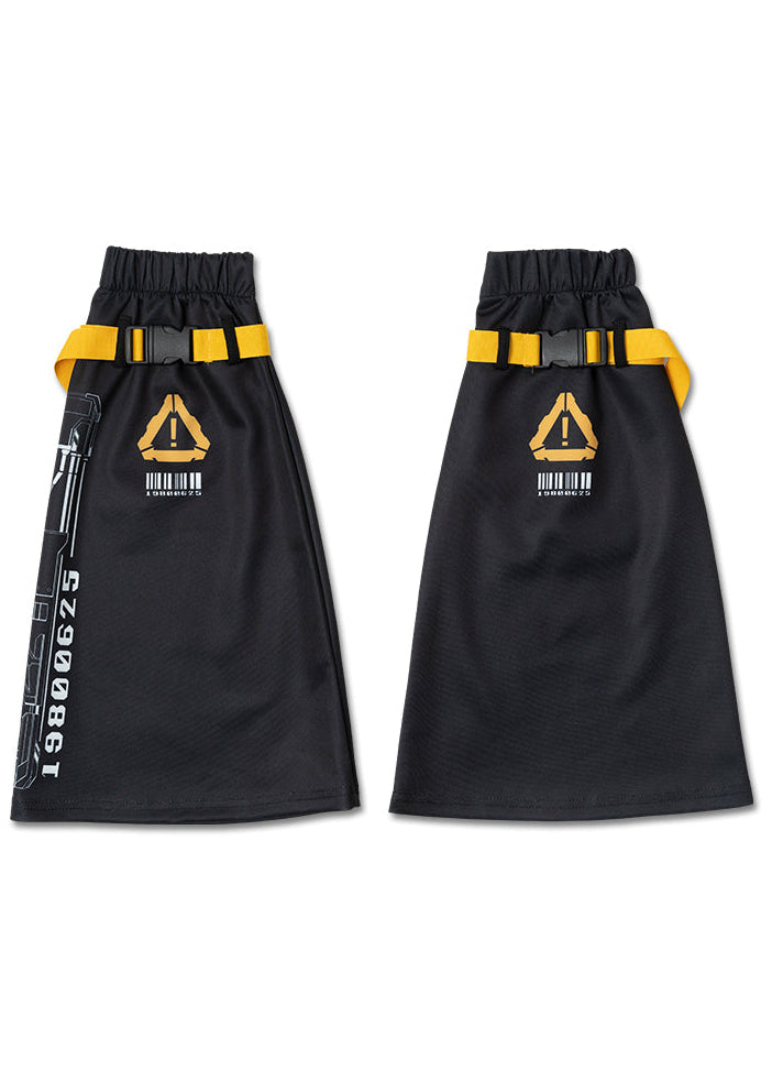  Error Code Cyberpunk Tech Black Yellow Leg Warmer