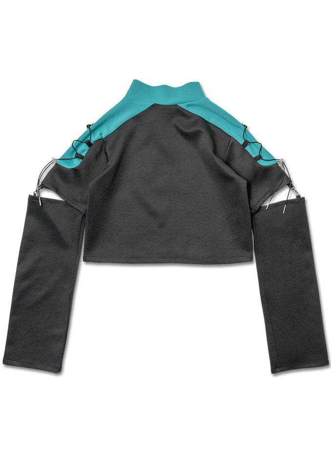  Future Trip Cyberpunk Astral Black Cropped Top