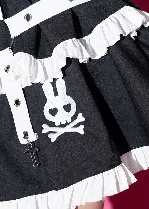  Bunny Dolls Punky Bunny Black White Lolita Skirt