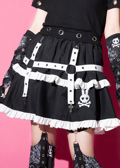  Bunny Dolls Punky Bunny Black White Lolita Skirt