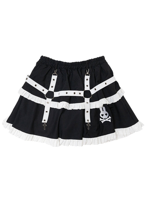  Bunny Dolls Punky Bunny Black White Lolita Skirt
