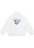  Healing Hearts Oversized Anime Zip Up Jacket In White