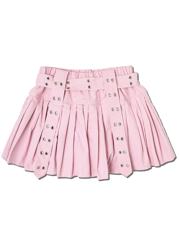  Royal Road Punk Rock Pink Pleated Skirt