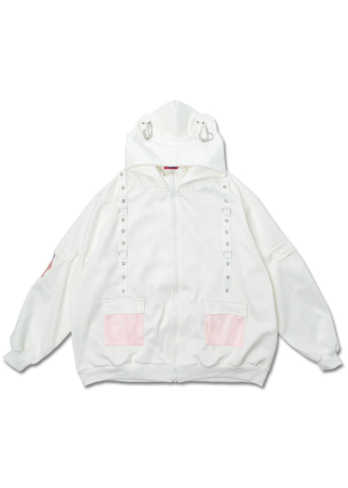  Gloomy Bear Pastel Gloomy Mesh Oversized Mesh Jacket
