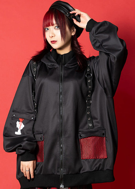  Gloomy Bear Dark Gloomy Mesh Oversized Mesh Jacket