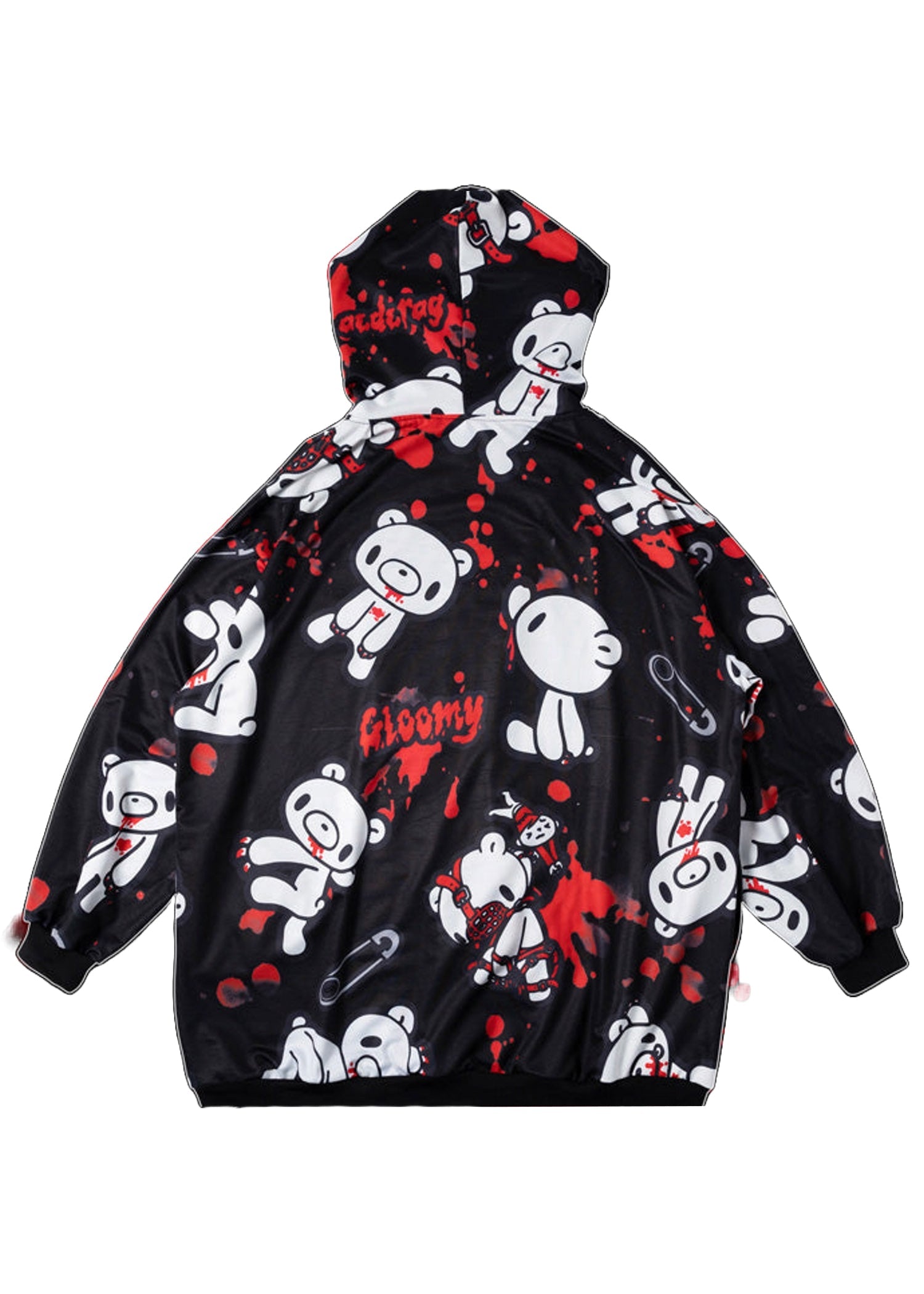 Gloomy Bear Dark Gloomy Oversized Zip Up Hoodie