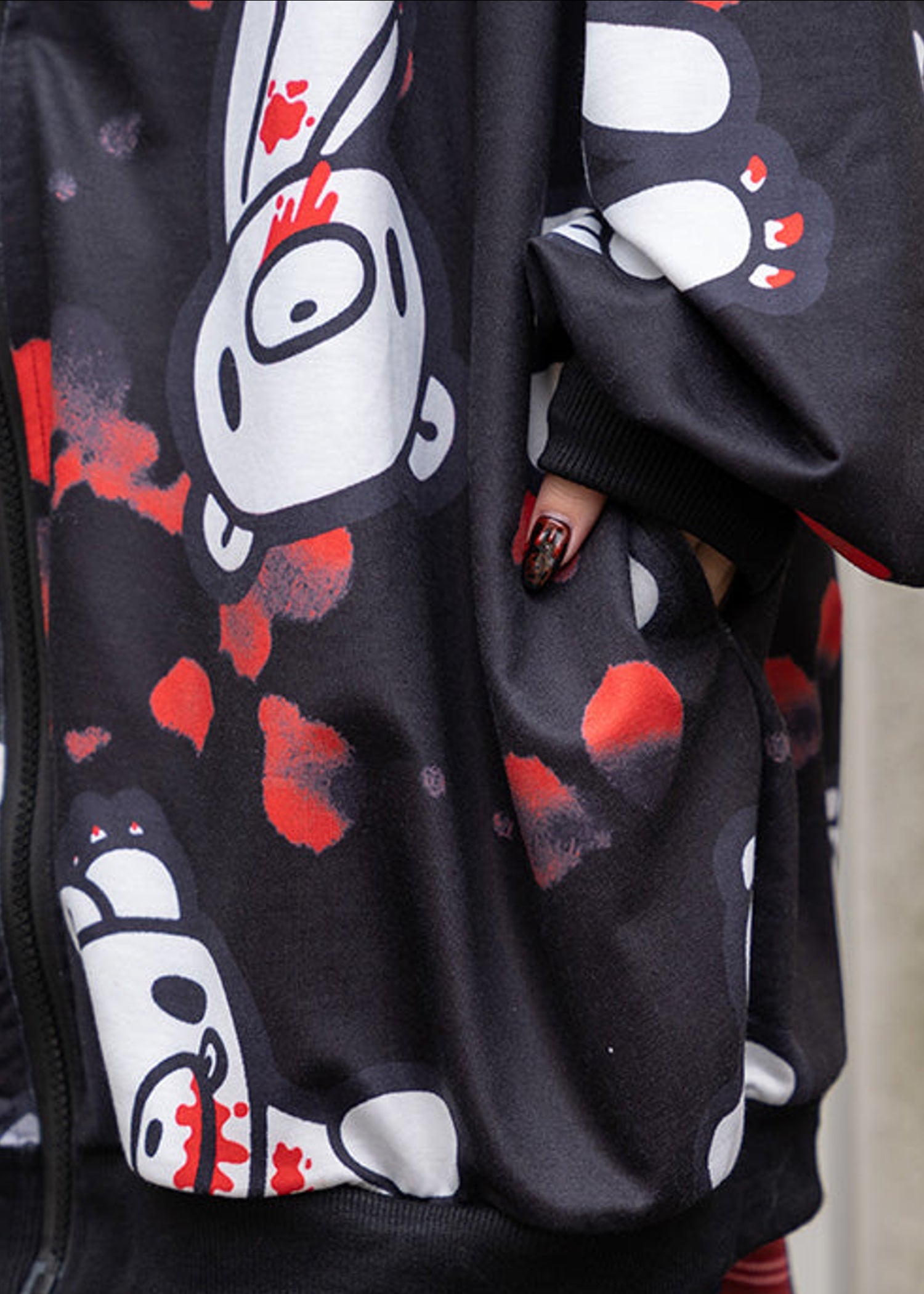  Gloomy Bear Dark Gloomy Oversized Zip Up Hoodie