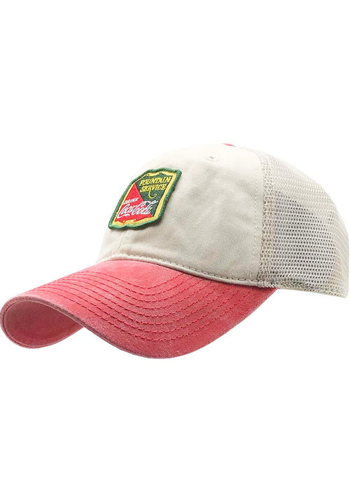 AMERICAN NEEDLE X Coca-Cola Raglan Hat In White/Red