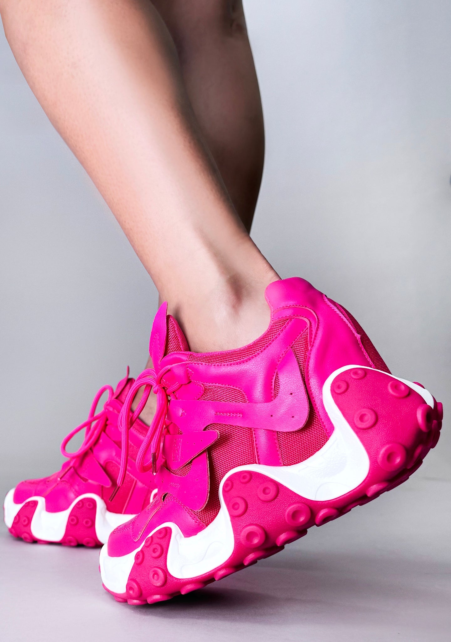  CARAMBOLA 02 Magenta Matrix Pink Platform Sneakers