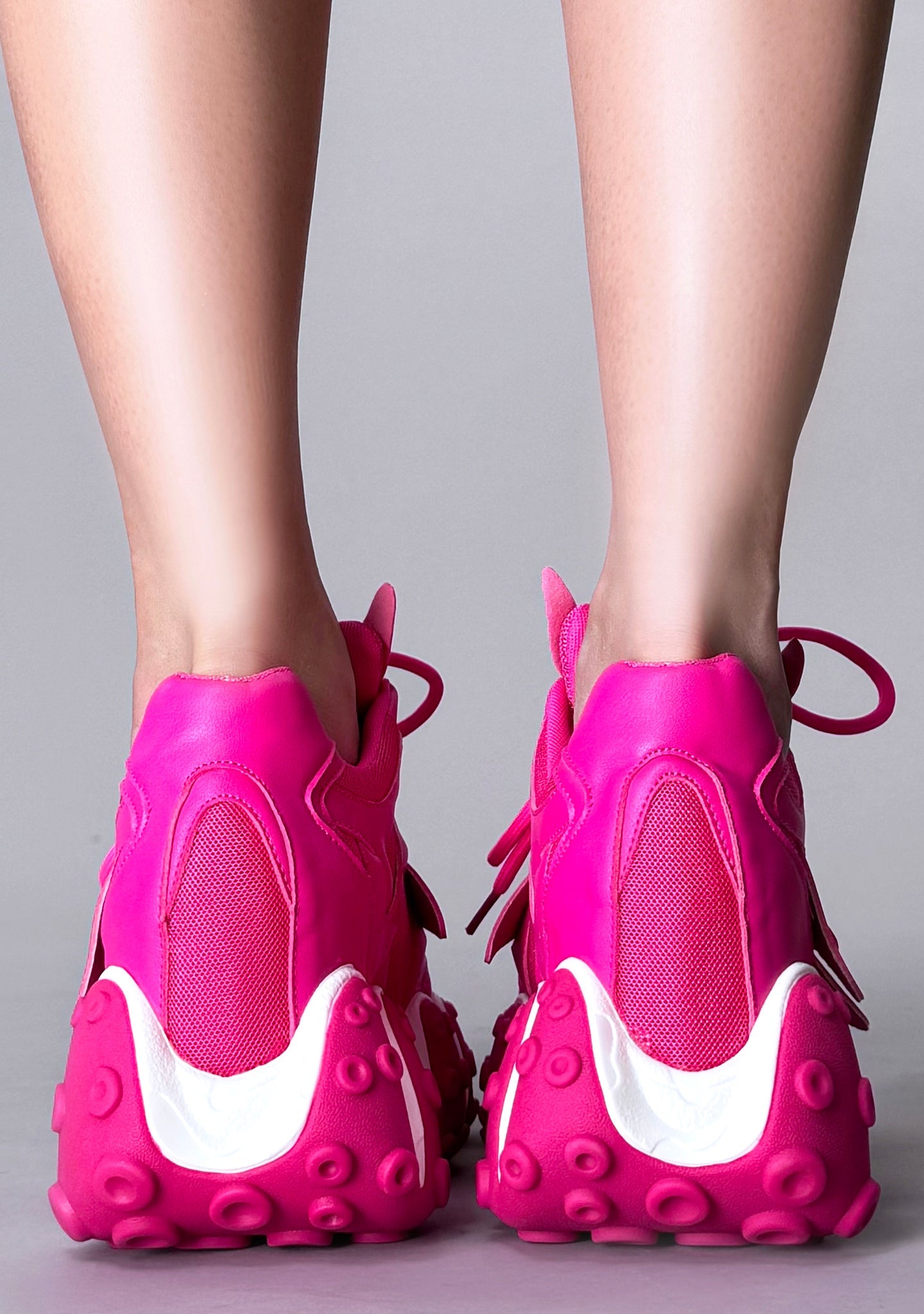  CARAMBOLA 02 Magenta Matrix Pink Platform Sneakers
