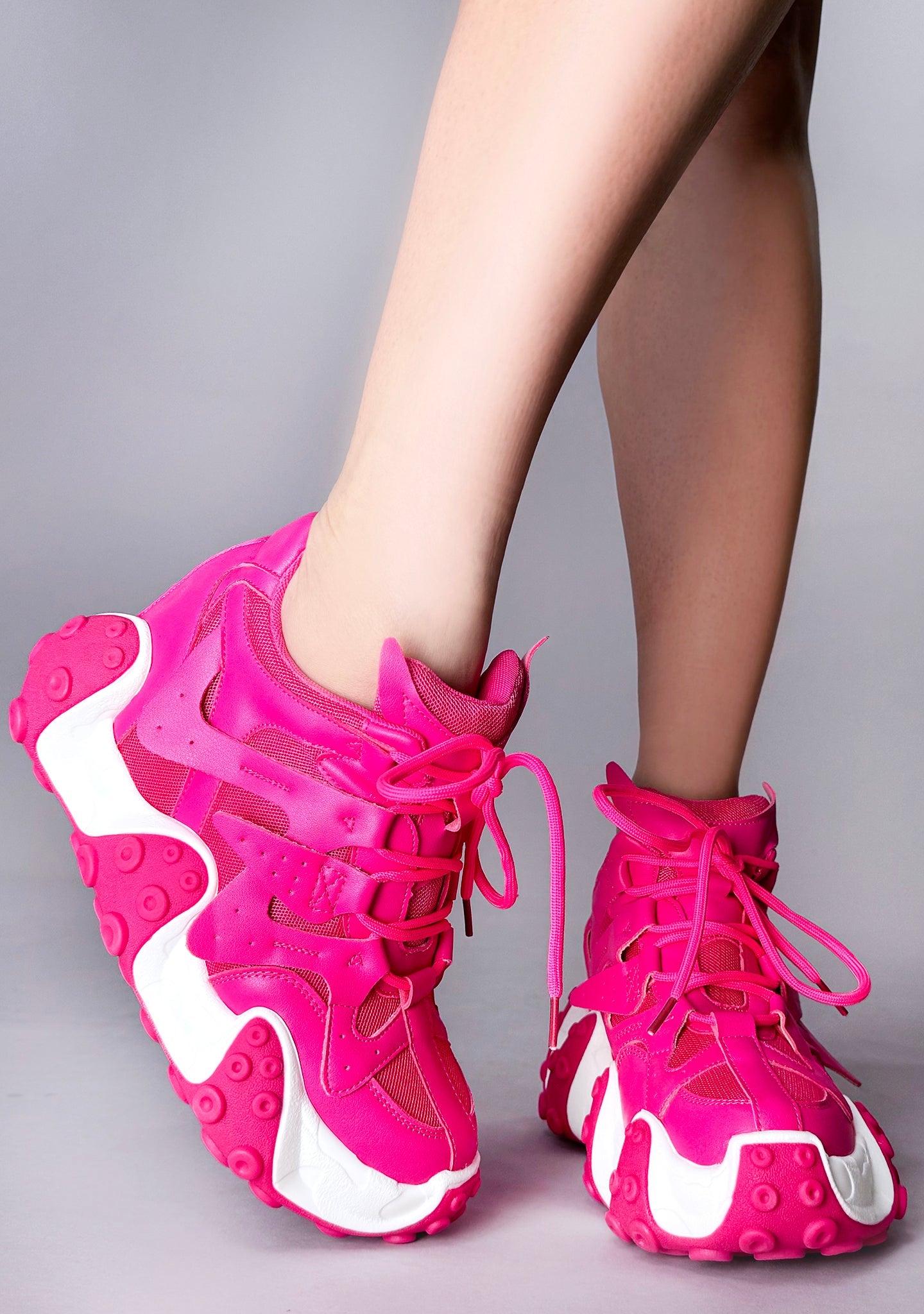  CARAMBOLA 02 Magenta Matrix Pink Platform Sneakers