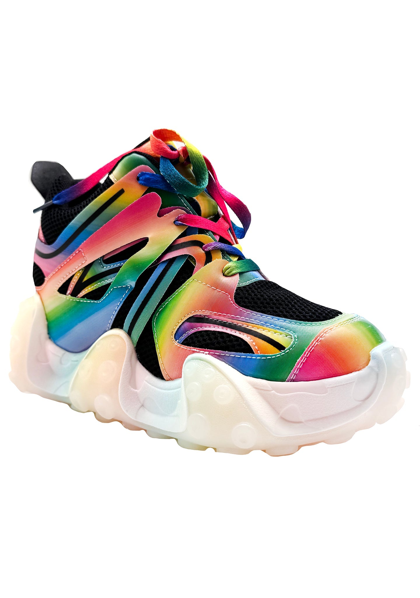  CARAMBOLA 03 Virtual Vibrance Black Platform Sneakers
