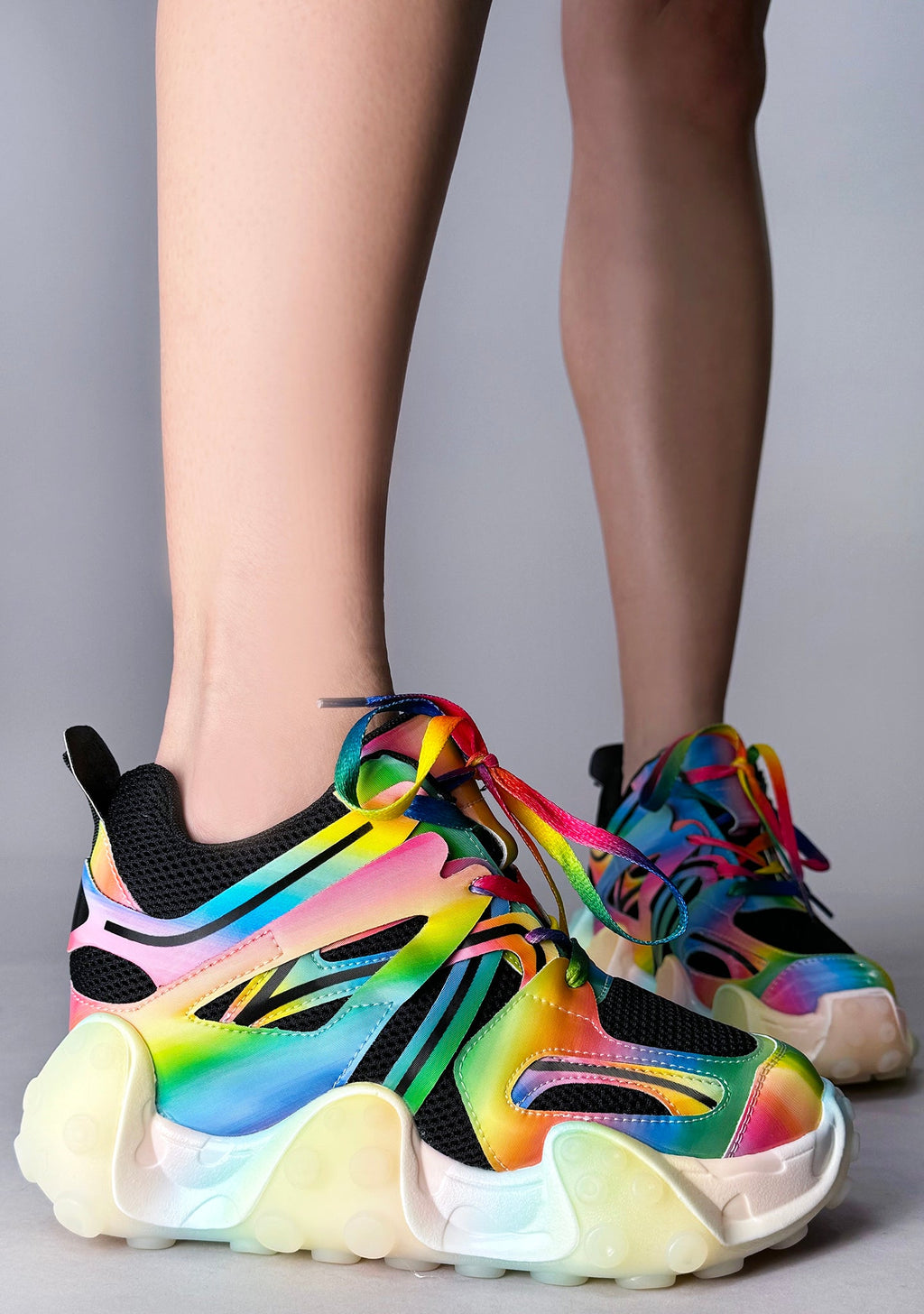  CARAMBOLA 03 Virtual Vibrance Black Platform Sneakers