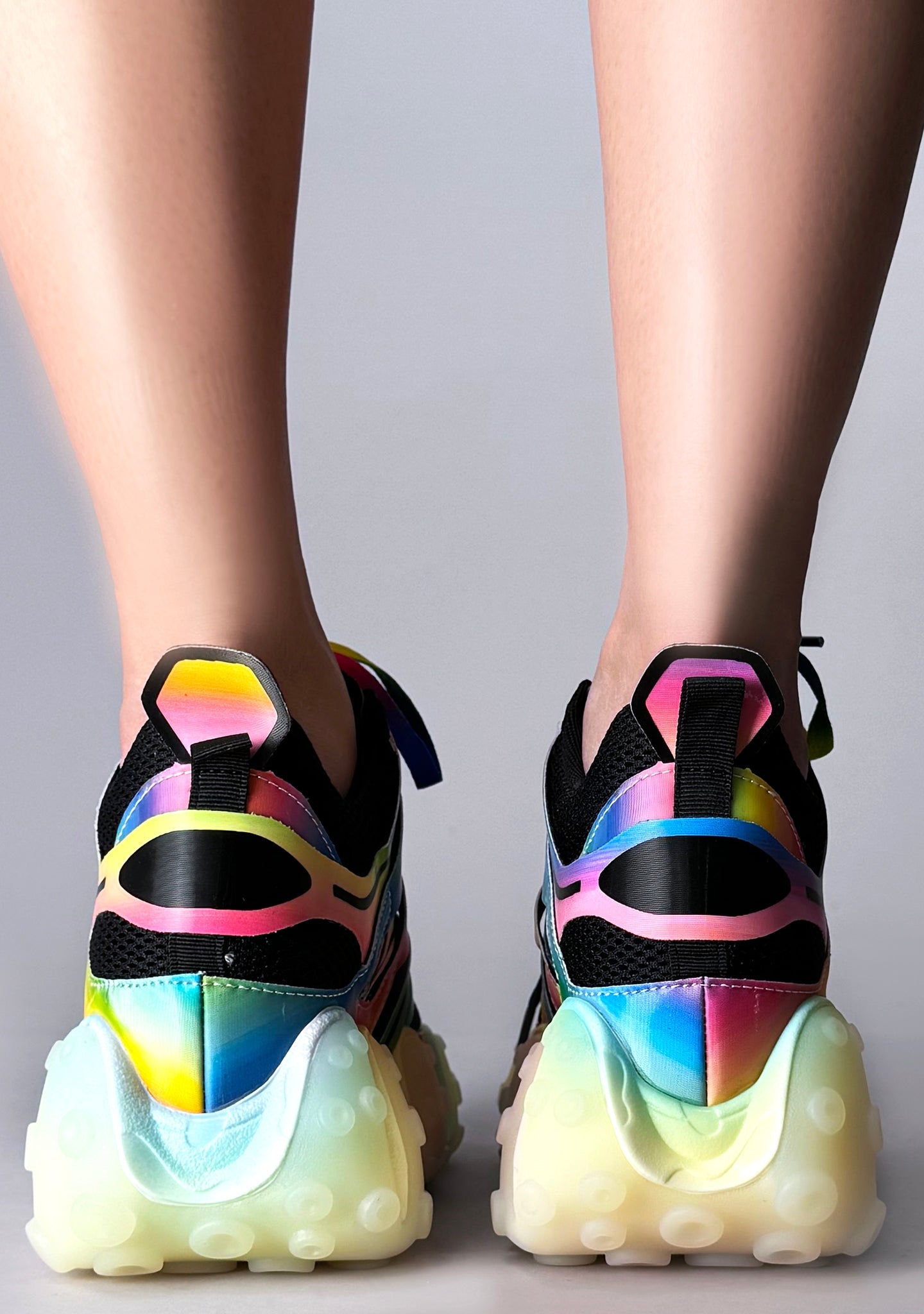  CARAMBOLA 03 Virtual Vibrance Black Platform Sneakers