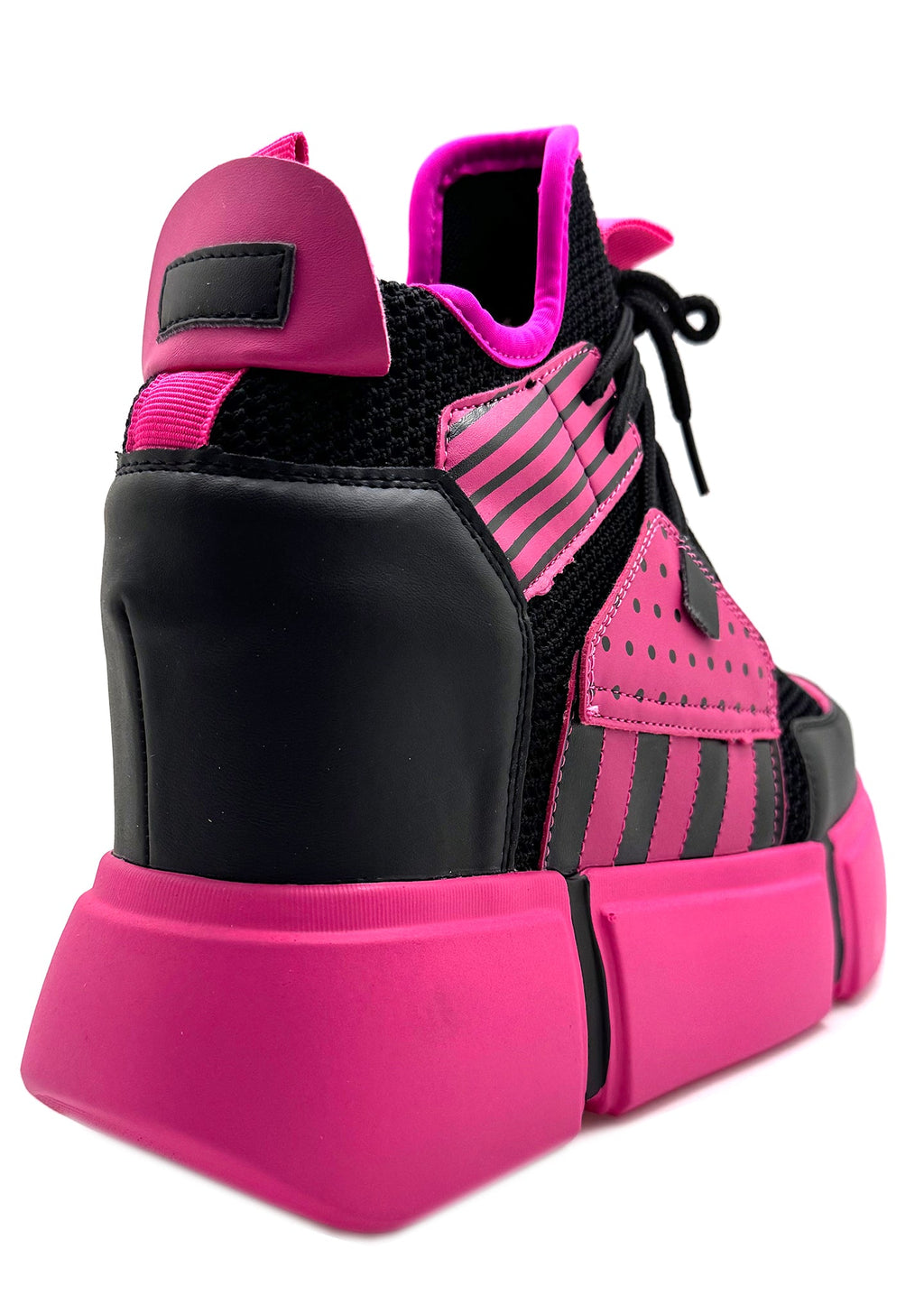  CRANBERRY 08 Pink Circuit Pink Platform Sneakers