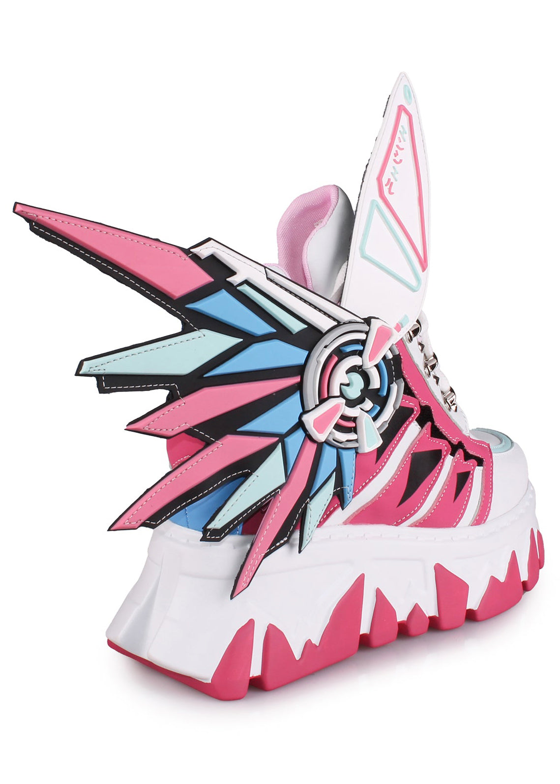  CYBER ANGEL Mech Pink Platform Sneakers