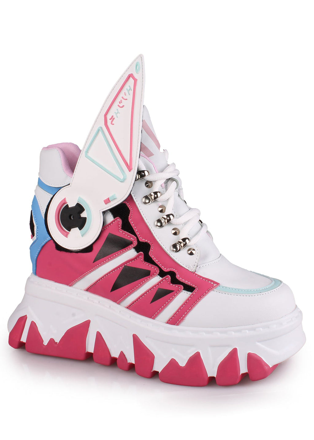  CYBER ANGEL Mech Pink Platform Sneakers