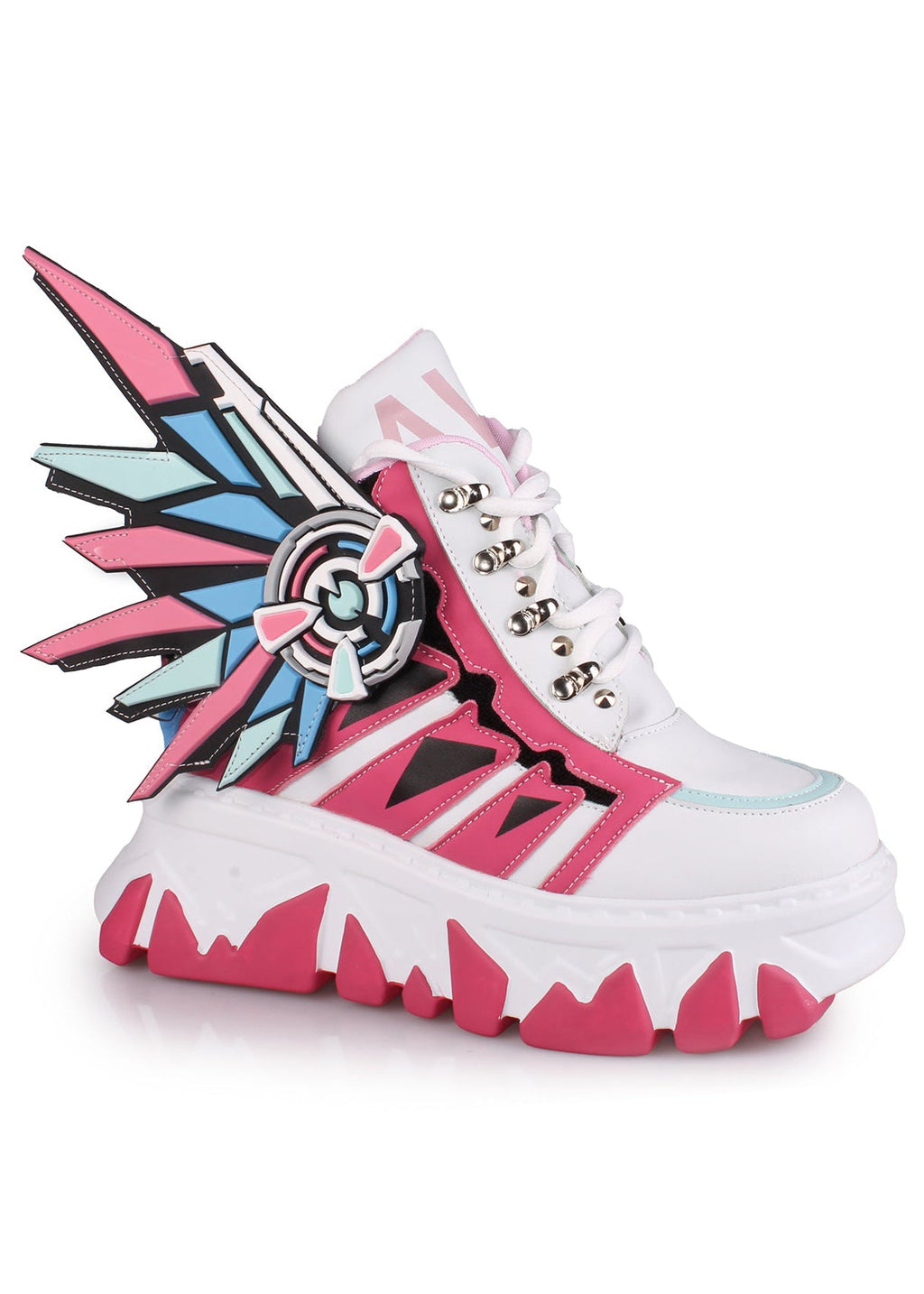 CYBER ANGEL Mech Pink Platform Sneakers