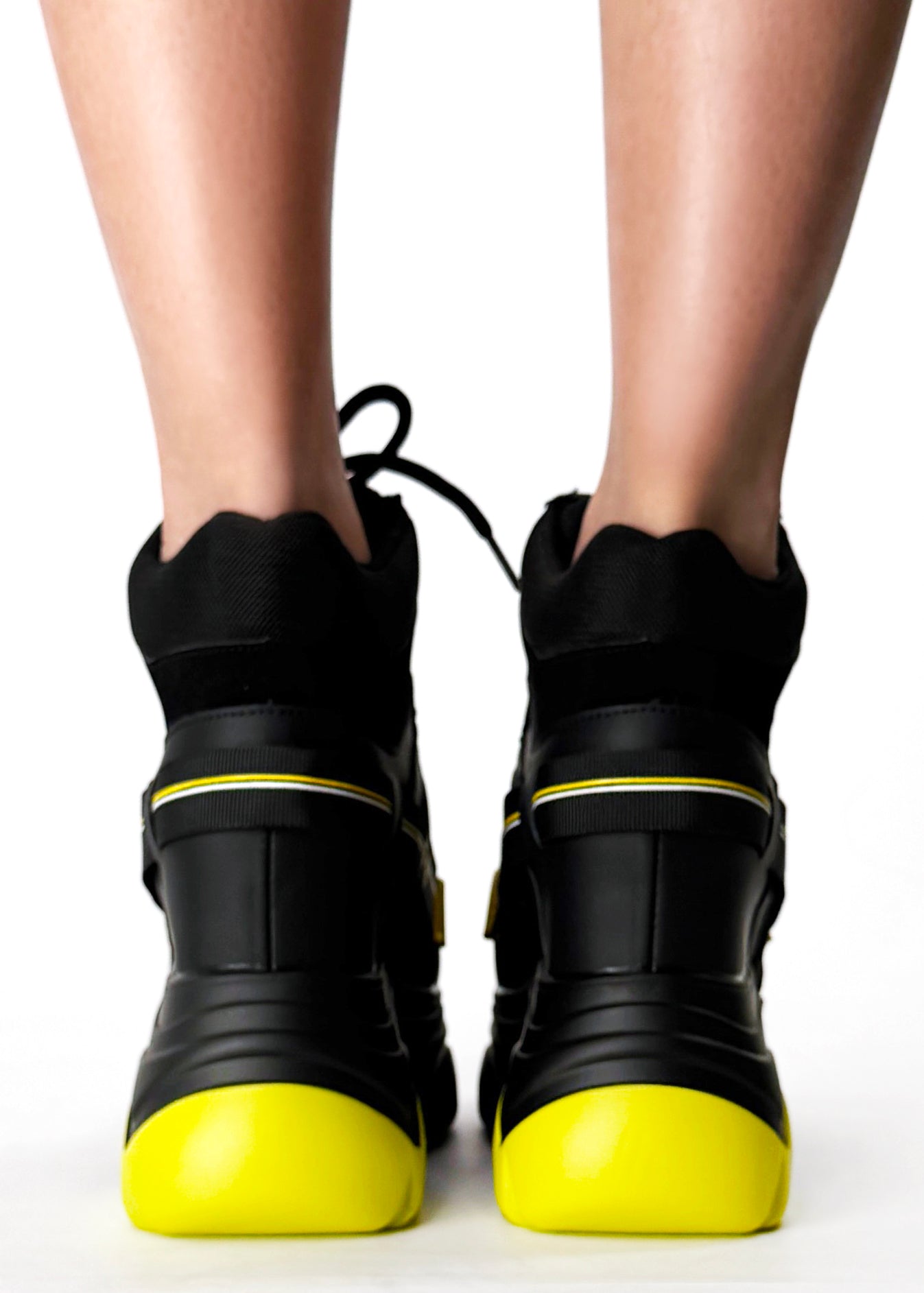  DATE 01 Electric Pulse Black Platform Sneakers