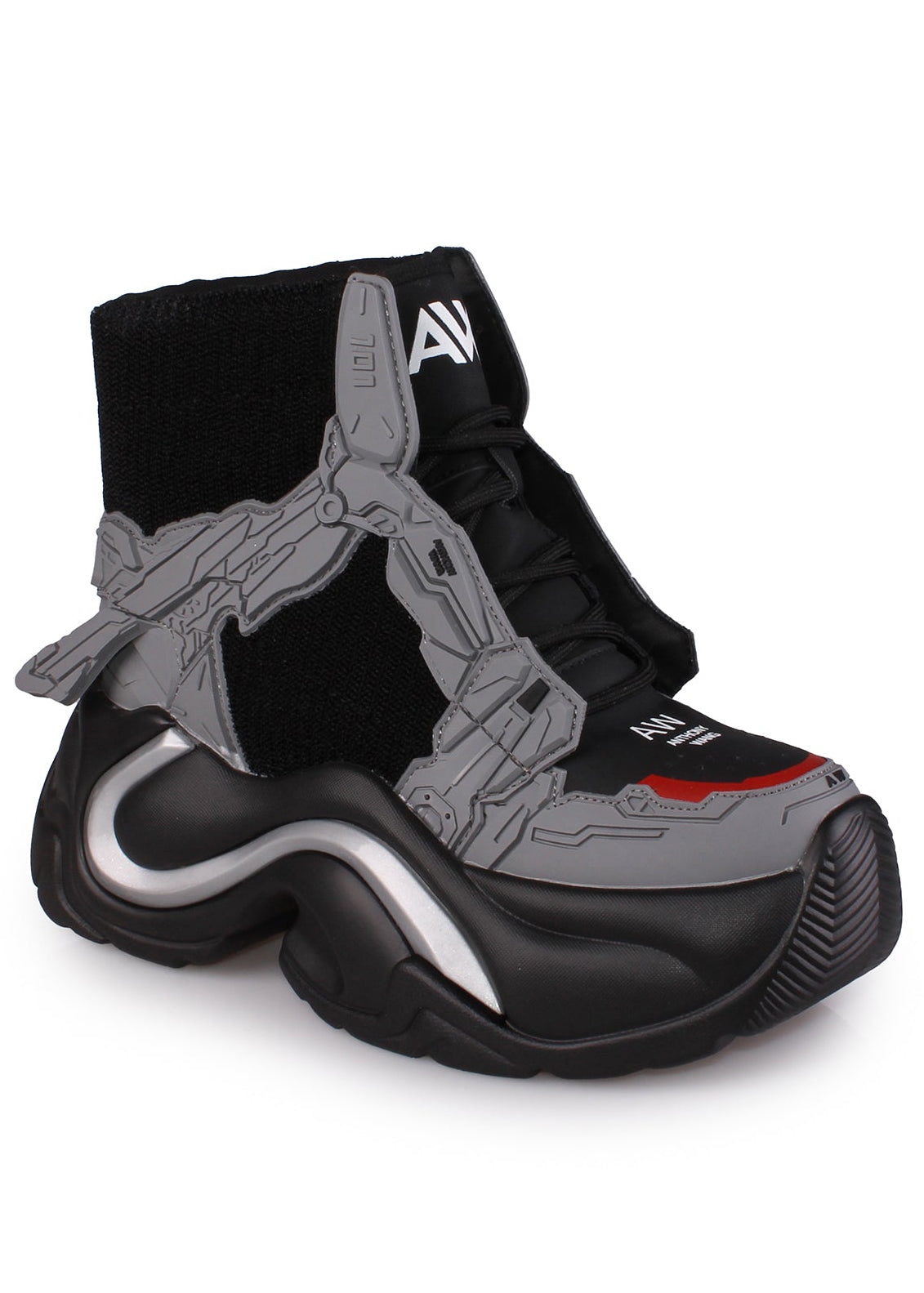  JUPITER 05 Black Knight Grey Platform Sneakers