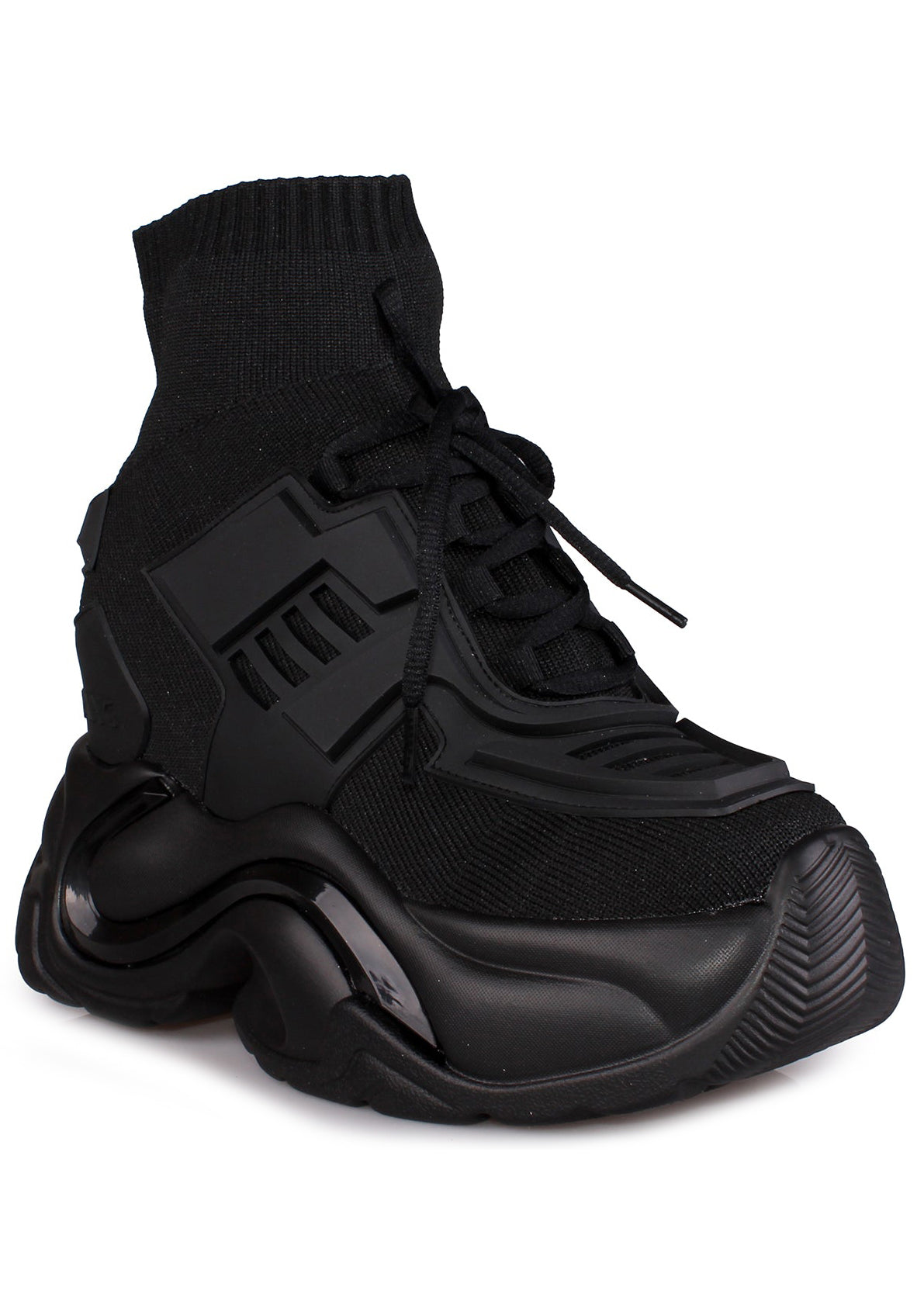  JUPITER 08 Kairo-X Black Platform Sneakers