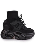  JUPITER 08 Kairo-X Black Platform Sneakers
