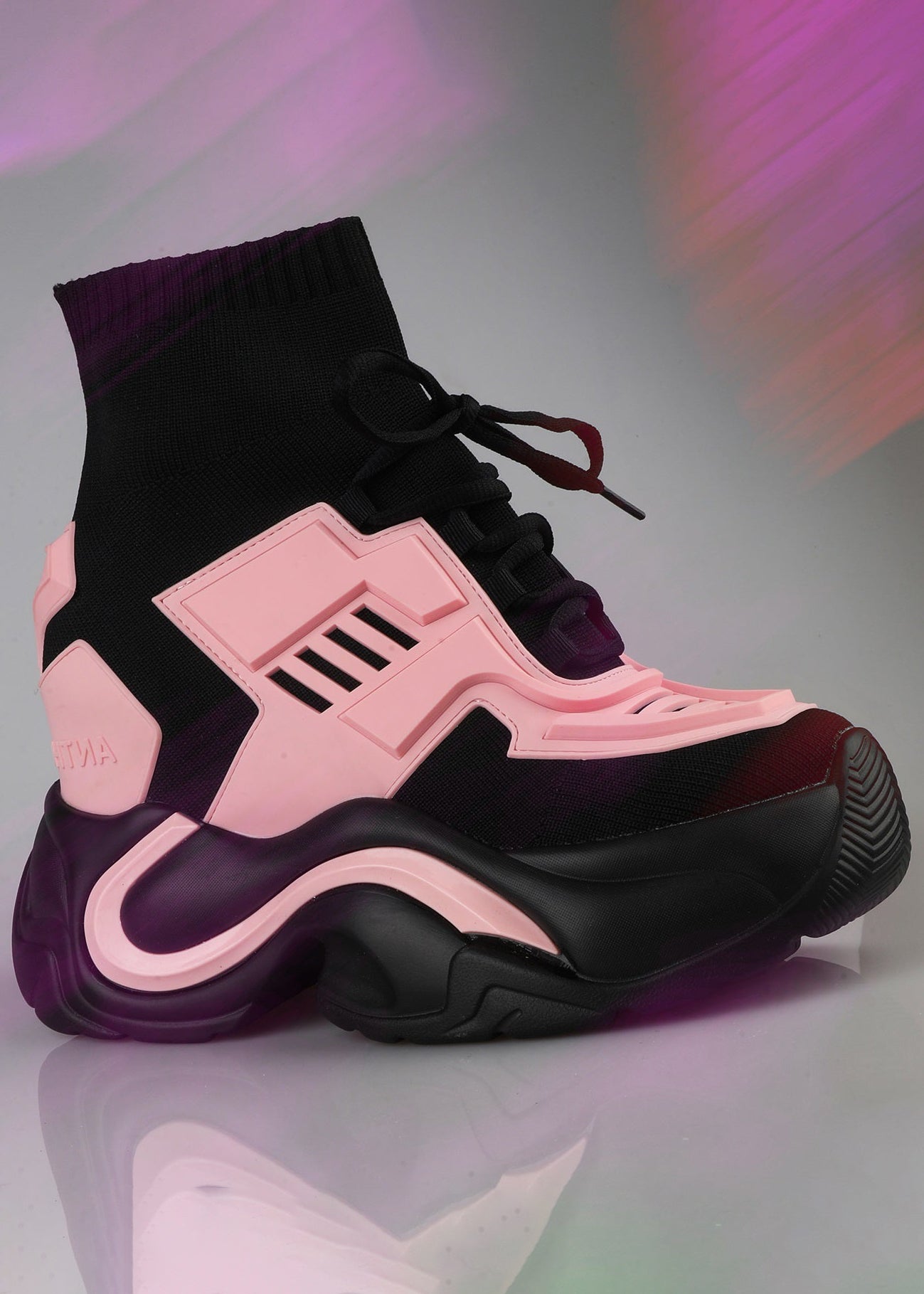  JUPITER 08 Pixel Circuit Pink Platform Sneakers