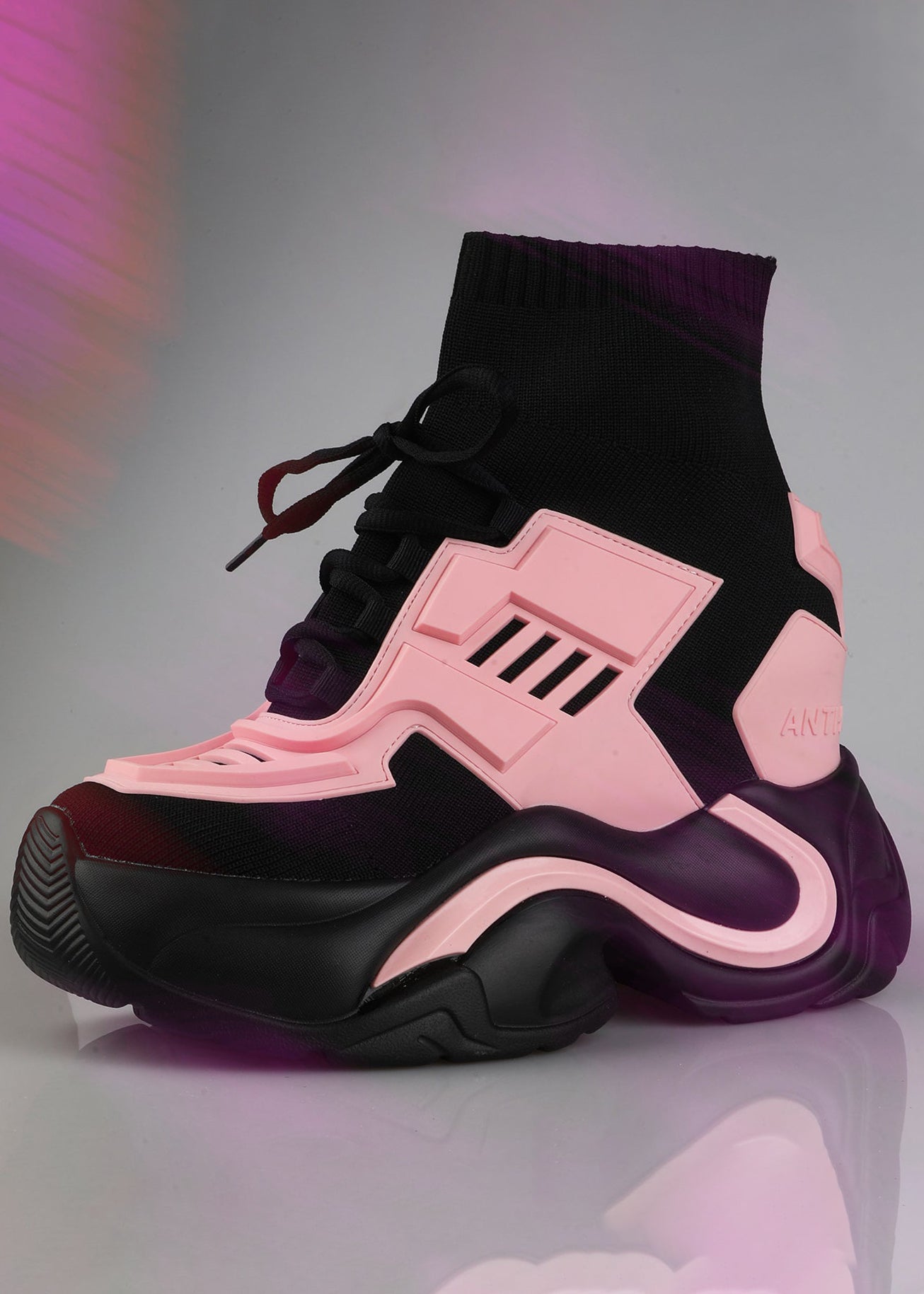  JUPITER 08 Pixel Circuit Pink Platform Sneakers