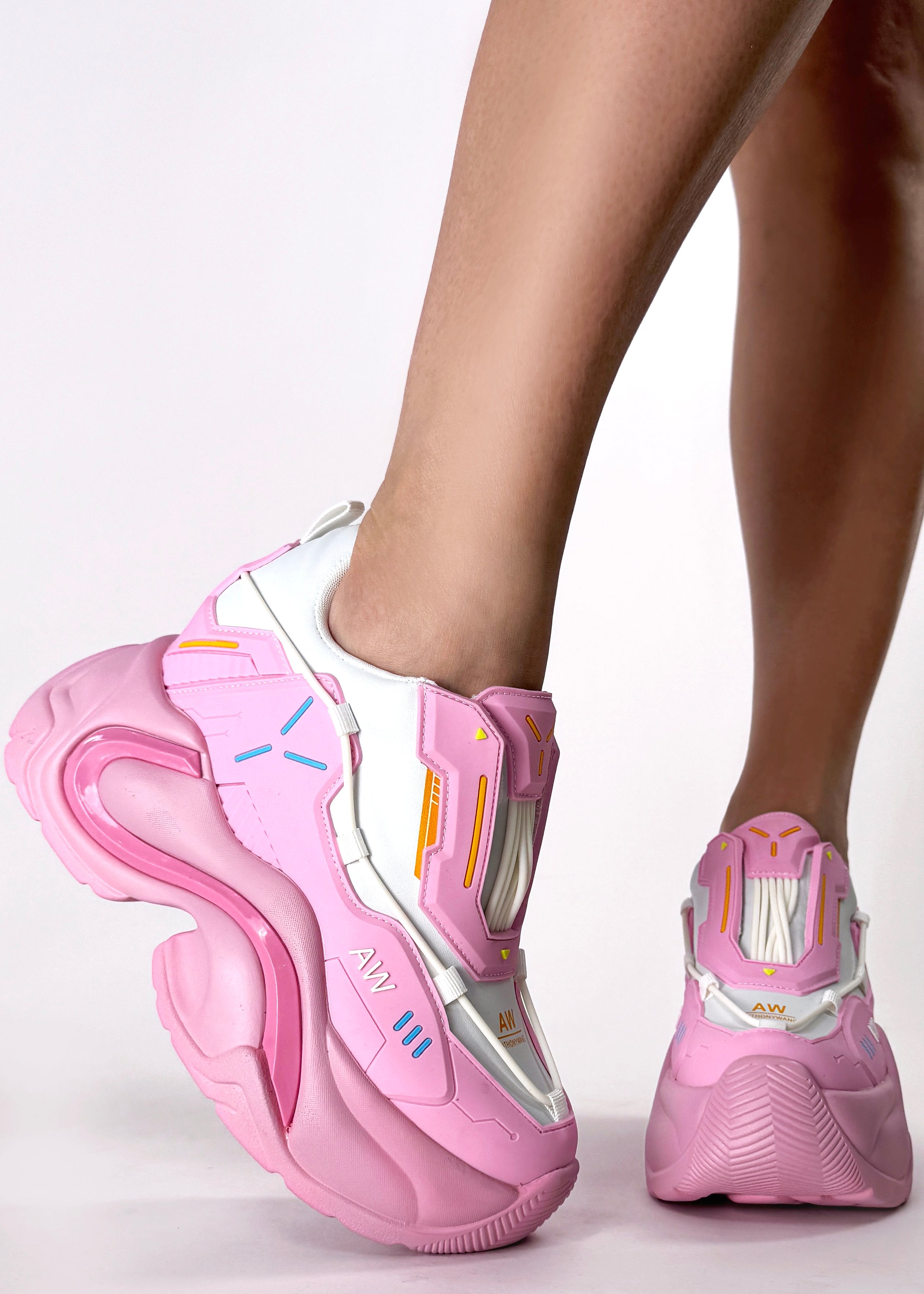  JUPITER 03 Pink Nova Pink Platform Sneakers