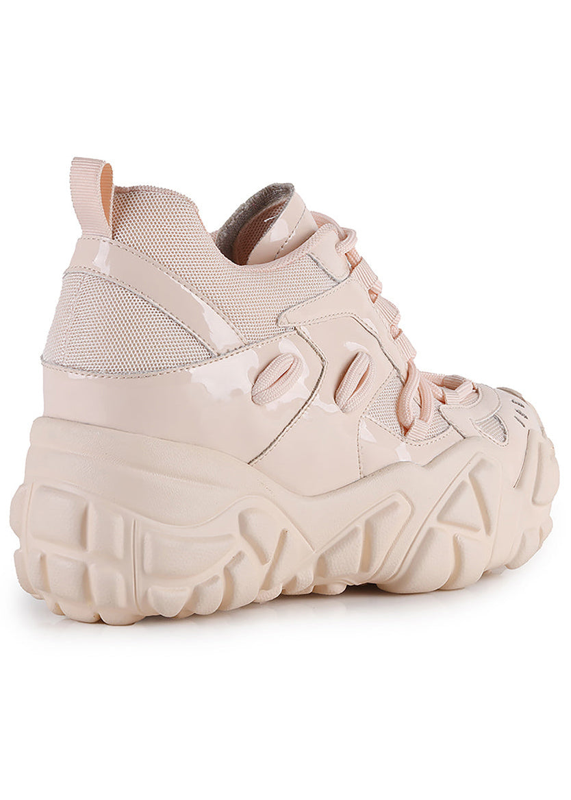  PERSIMMON 01 Neutral Vibes Nude Platform Sneakers