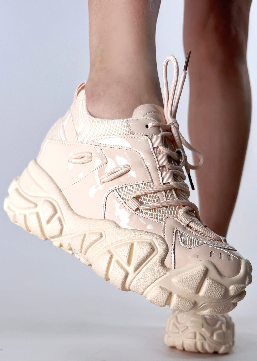  PERSIMMON 01 Neutral Vibes Nude Platform Sneakers