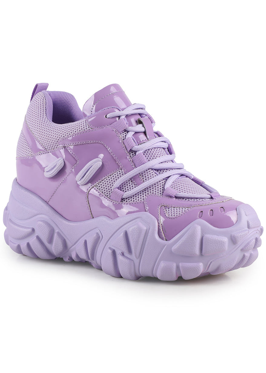  PERSIMMON 01 Purple Pulse Lilac Platform Sneakers