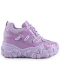  PERSIMMON 01 Purple Pulse Lilac Platform Sneakers