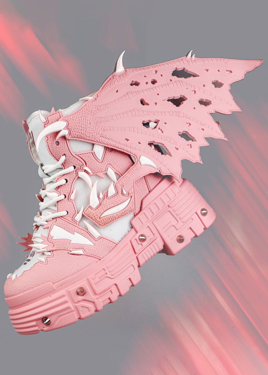  PINK APPLE Dragon Wing Pink Platform Sneakers