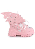  PINK APPLE Dragon Wing Pink Platform Sneakers